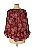 Ann Taylor LOFT Outlet 100% Polyester Burgundy 3/4 Sleeve Blouse Size M - photo 2