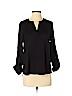 DR2 100% Polyester Black Long Sleeve Blouse Size S (petite) - photo 1