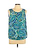 Kasper 100% Polyester Blue Sleeveless Blouse Size L (petite) - photo 1