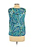 Kasper 100% Polyester Blue Sleeveless Blouse Size L (petite) - photo 2