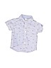 Carter's 100% Cotton Blue Short Sleeve Button-Down Shirt 0-3 MO / 3 MO - photo 1