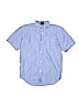 Gap Kids 100% Cotton Blue Short Sleeve Button-Down Shirt Size 12 - photo 1