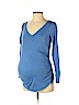 Old Navy - Maternity 100% Cotton Blue Long Sleeve T-Shirt Size S - photo 1