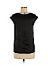 Max Mara 100% Silk Black Short Sleeve Silk Top Size M - photo 2
