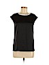 Max Mara 100% Silk Black Short Sleeve Silk Top Size M - photo 1