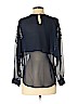Topshop 100% Polyester Blue Long Sleeve Blouse Size 4 - photo 2