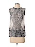 Rebecca Taylor 100% Silk Gray Sleeveless Silk Top Size 4 - photo 1