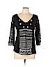 Lucky Brand Black 3/4 Sleeve Top Size L - photo 1