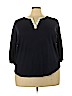 Lauren by Ralph Lauren Blue 3/4 Sleeve Top Size 3X - photo 1