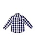 Carter's 100% Cotton Checkered-gingham Blue Long Sleeve Button-Down Shirt Size 4T - photo 1