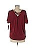 AB Studio Red Short Sleeve Top Size M - photo 2