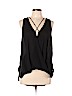 Lush 100% Polyester Black Sleeveless Blouse Size L - photo 1