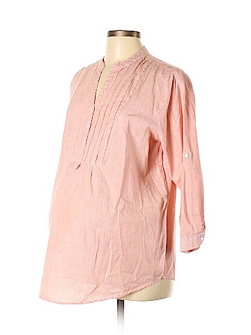 Planet Motherhood 3/4 Sleeve Button-Down Shirt (view 1)