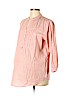 Planet Motherhood 100% Cotton Orange 3/4 Sleeve Button-Down Shirt Size XL - photo 1
