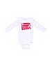 Gerber 100% Cotton Graphic White Long Sleeve Onesie Size 3 mo - 9 mo - photo 1