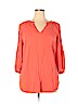 Ava & Viv Orange 3/4 Sleeve Blouse Size 1X - photo 1