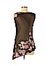 Twelfth Street by Cynthia Vincent 100% Silk Brown Sleeveless Silk Top Size M - photo 2