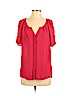 Joie 100% Silk Red Short Sleeve Silk Top Size S - photo 1