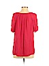 Joie 100% Silk Red Short Sleeve Silk Top Size S - photo 2