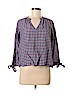 Madewell 100% Polyester Blue 3/4 Sleeve Blouse Size M - photo 1