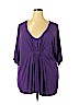 Assorted Brands Purple 3/4 Sleeve Top Size 4X - photo 1
