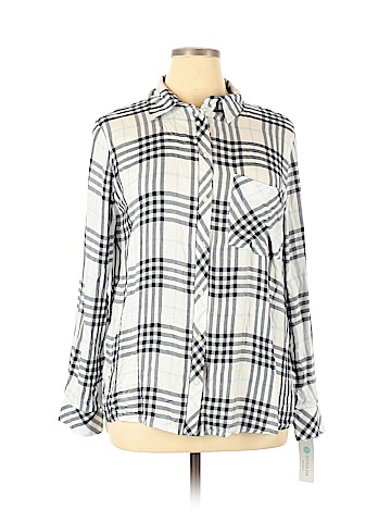 Cosmic Blue Love Long Sleeve Button-Down Shirt (view 1)