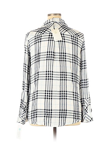 Cosmic Blue Love Long Sleeve Button-Down Shirt (view 2)