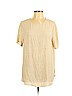 H&M 100% Viscose Ivory Short Sleeve Blouse Size 16 - photo 1