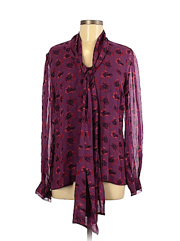 Tory Burch Long Sleeve Silk Top (view 1)