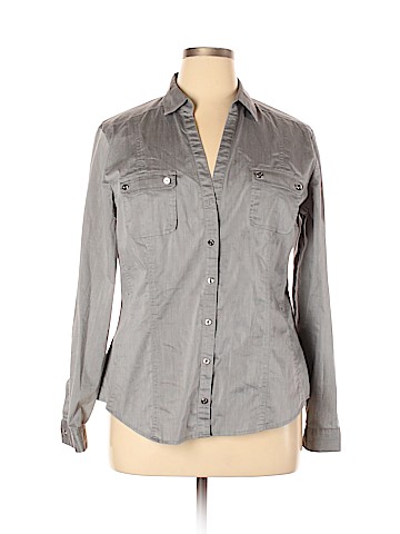 7th Avenue Design Studio New York & Company Long Sleeve Button-Down Shirt (view 1)