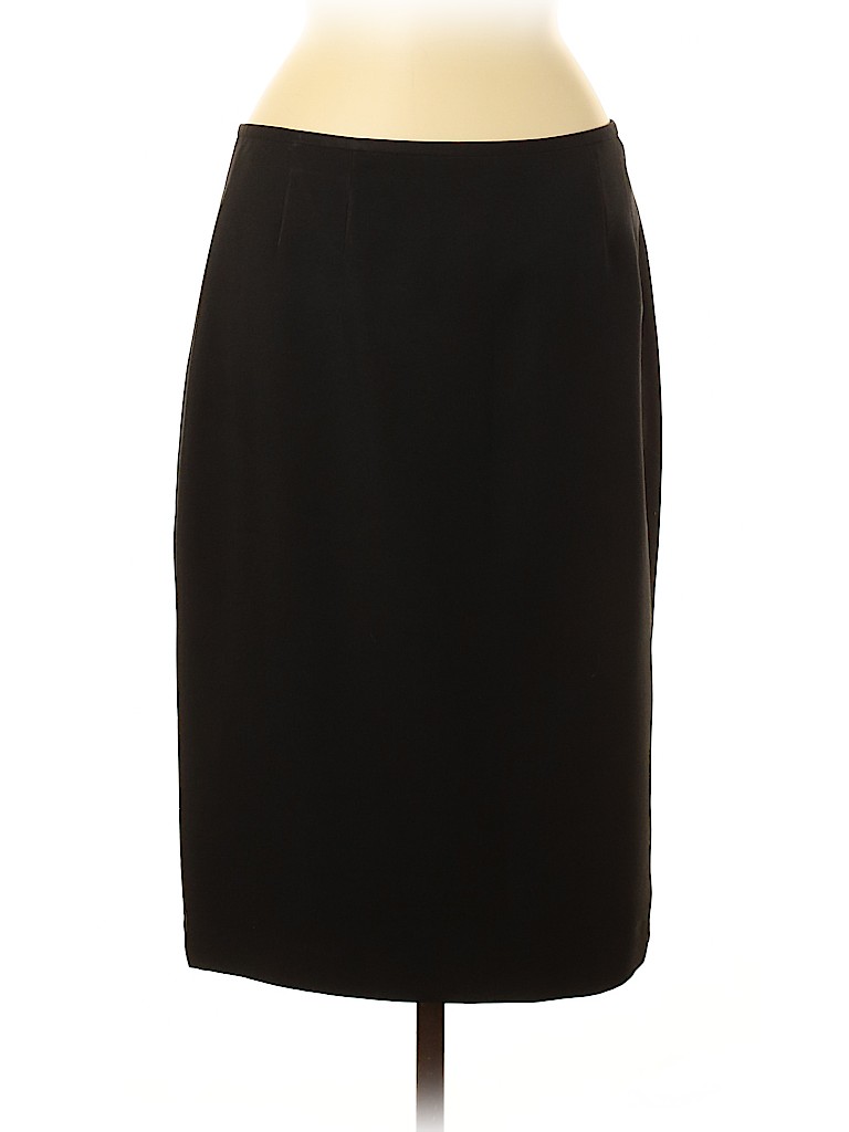 Le Suit 100% Polyester Black Casual Skirt Size 8 - photo 1