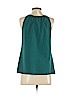 Ann Taylor LOFT Outlet 100% Polyester Teal Sleeveless Blouse Size XS - photo 2