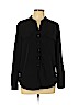 NY Collection 100% Polyester Black Long Sleeve Blouse Size L - photo 1