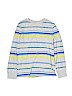 Cat & Jack 100% Cotton Stripes Gray Long Sleeve T-Shirt Size 8 - 10 - photo 1