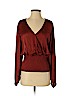 Leyden 100% Polyester Brown Long Sleeve Blouse Size M - photo 1