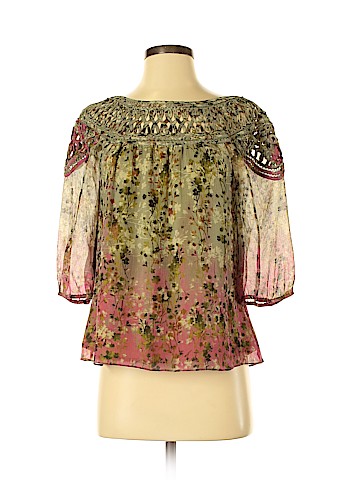 Sundance 3/4 Sleeve Silk Top (view 1)