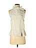 10 Crosby Derek Lam 100% Silk Ivory Sleeveless Silk Top Size 2 - photo 1