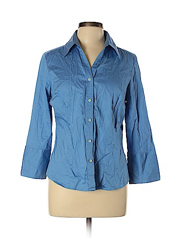 Talbots 3/4 Sleeve Button-Down Shirt (view 1)