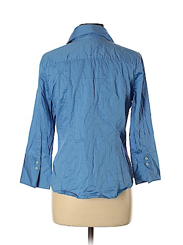 Talbots 3/4 Sleeve Button-Down Shirt (view 2)