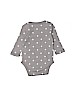 Baby Gap 100% Cotton Gray Long Sleeve Onesie Size 0-3 mo - photo 2