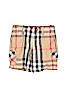 Burberry 100% Cotton Plaid Tan Cargo Shorts 6-9 MO / 9 MO - photo 1
