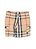 Burberry 100% Cotton Plaid Tan Cargo Shorts 6-9 MO / 9 MO - photo 2