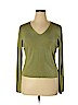 Ann Taylor LOFT 100% Silk Green Silk Pullover Sweater Size XL - photo 1