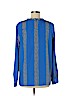 MICHAEL Michael Kors 100% Polyester Blue Long Sleeve Blouse Size 12 - photo 2
