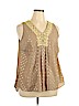 Cato 100% Polyester Tan Sleeveless Blouse Size 14 - 16 - photo 1