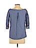 Theory 100% Cotton Blue 3/4 Sleeve Blouse Size P (petite) - photo 2