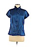 Ann Taylor Factory Blue Short Sleeve Blouse Size 6 (petite) - photo 1