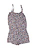 H&M 100% Rayon Print Purple Romper Size 9 - 10 - photo 1