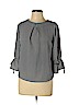 Monteau Gray 3/4 Sleeve Blouse Size L - photo 1
