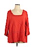 Oddi 100% Cotton Orange 3/4 Sleeve Blouse Size 1X - photo 1